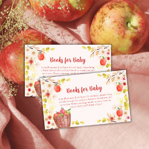 Tarjeta De Recepción Libros de jardinería de manzana de otoño rojo para