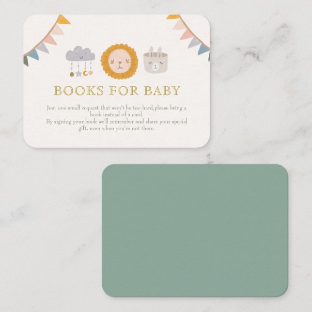 Tarjeta De Recepción libros de juguetes para bebés lindos (Anverso / Reverso)