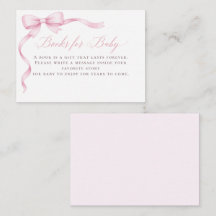 Libros de Lazo Coqueto Rosa para Baby Shower