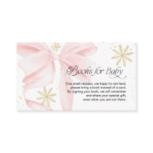 Libros de lazo rosa nieve en amor para bebé