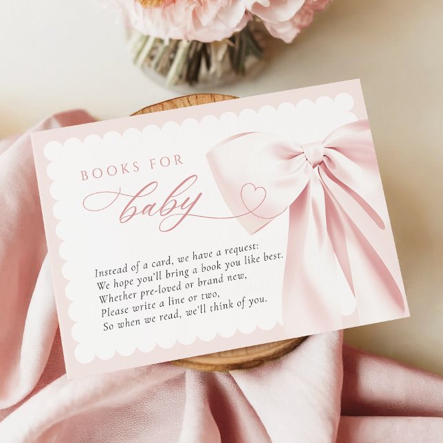Tarjeta De Recepción Libros de lazos lindos para bebé (Subido por el creador)