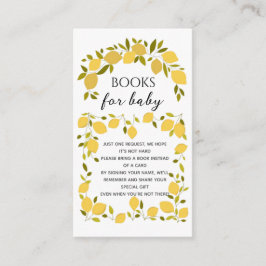 Tarjeta De Recepción Libros de limón boho cítrico para bebé dulces