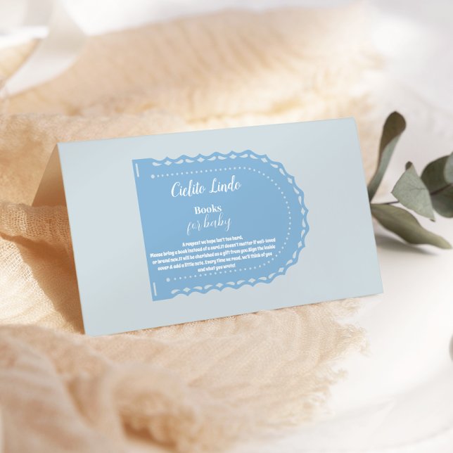 Tarjeta De Recepción Libros de lindo de cielito azul turquesa para bebé (Subido por el creador)