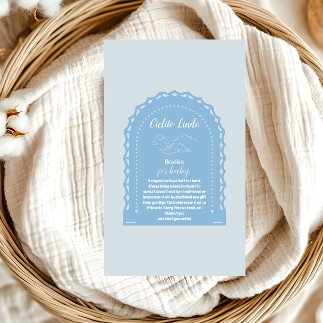 Tarjeta De Recepción Libros de lindo de cielito azul turquesa para bebé (Subido por el creador)