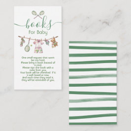 Tarjeta De Recepción Libros de linea de ropa preppy Tennis Boy para beb