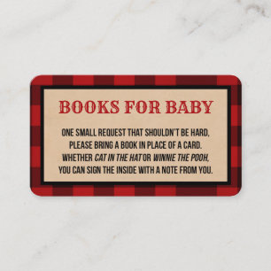 Tarjeta De Recepción Libros de Lumberjack para inserciones de invitacio