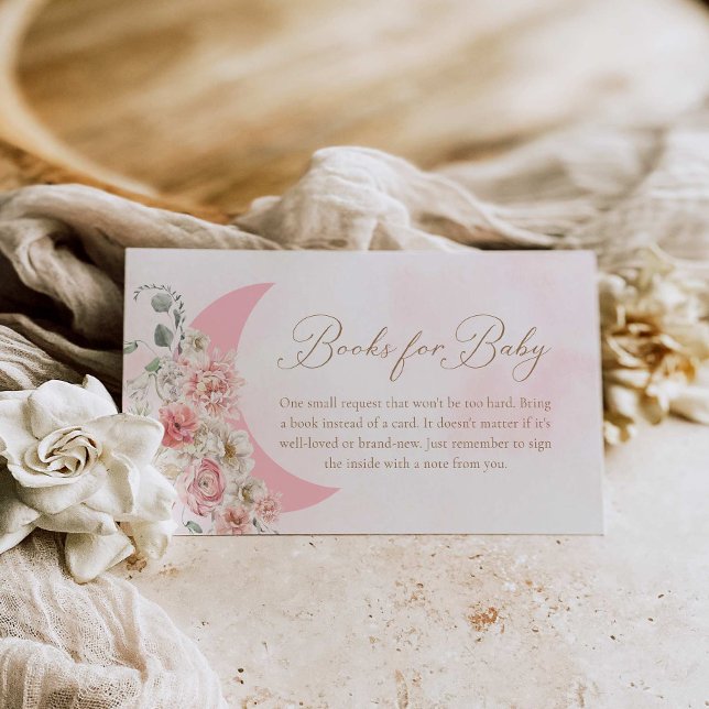 Tarjeta De Recepción Libros de luna rosada para bebé chica (Subido por el creador)
