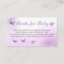 Tarjeta De Recepción Libros de mariposa de Cute Boho Purple para boleto
