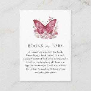 Tarjeta De Recepción Libros De Mariposa Para Baby Shower