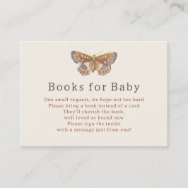 Tarjeta De Recepción Libros de mariposa para Baby Shower