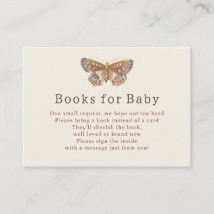 Tarjeta De Recepción Libros de mariposa para Baby Shower
