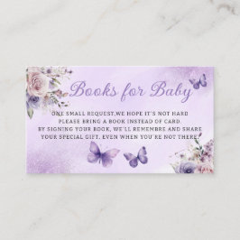 Tarjeta De Recepción Libros de mariposas florales para bebés en Baby Sh