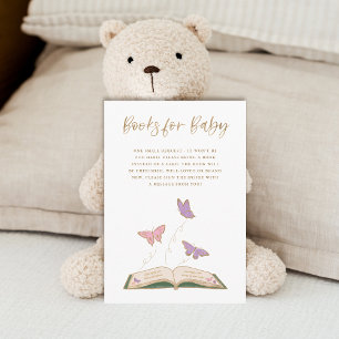 Tarjeta De Recepción Libros de mariposas flotantes para bebés