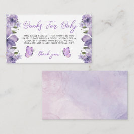 Tarjeta De Recepción Libros De Mariposas Púrpura Para Bebés