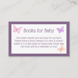 Tarjeta De Recepción Libros de mariposas y flores para bebé
