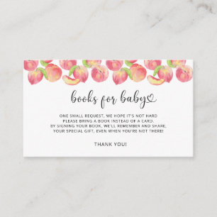 Tarjeta De Recepción Libros de melocotón acuarela para bebé