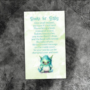 Tarjeta De Recepción Libros de monstruos pequeños de Halloween para beb
