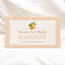 Libros de naranja Gingham Little Cutie para bebé 