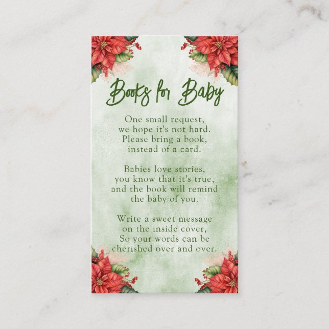 Tarjeta De Recepción Libros de Navidades neutrales de género para Baby  (Anverso)