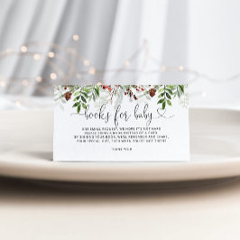 Tarjeta De Recepción Libros de nieve de Navidades ecologistas para bole