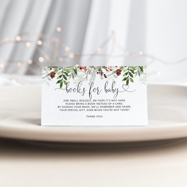 Tarjeta De Recepción Libros de nieve de Navidades ecologistas para bole (Subido por el creador)