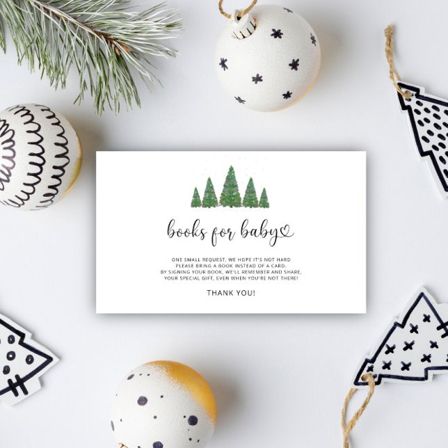 Tarjeta De Recepción Libros de nieve de Navidades eververdes para bebé (Subido por el creador)