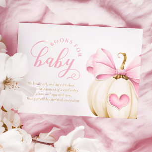 Tarjeta De Recepción Libros de niña coqueta calabaza para bebé