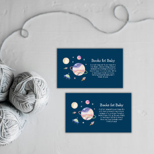Tarjeta De Recepción Libros de Niño Verde Galaxia Espacio Nocturno Para