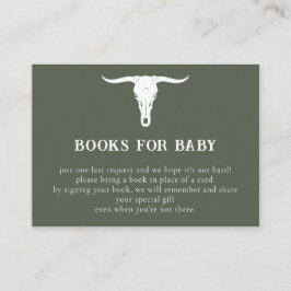 Tarjeta De Recepción Libros de Olive Cowboy para bebé