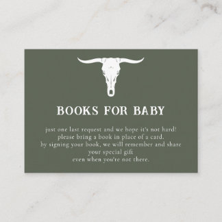 Tarjeta De Recepción Libros de Olive Cowboy para bebé