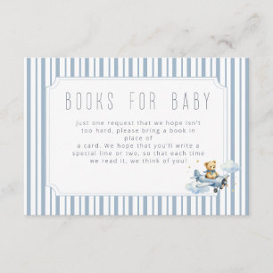 Tarjeta De Recepción Libros de Osito Piloto Pequeño para Bebé