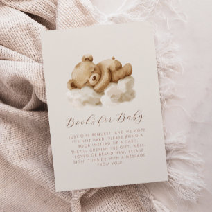 Tarjeta De Recepción Libros de ositos de acuarela lindos para bebé