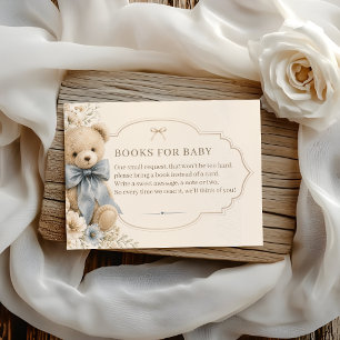 Tarjeta De Recepción Libros de ositos de peluche elegantes para bebé