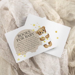 Tarjeta De Recepción Libros de ositos de peluche para bebé sobre la lun