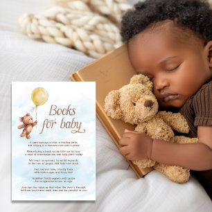 Tarjeta De Recepción Libros de oso amarillo neutro de peluche para bebé