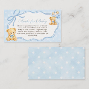 Tarjeta De Recepción Libros de oso azul Bearly Wait para regalo de baby