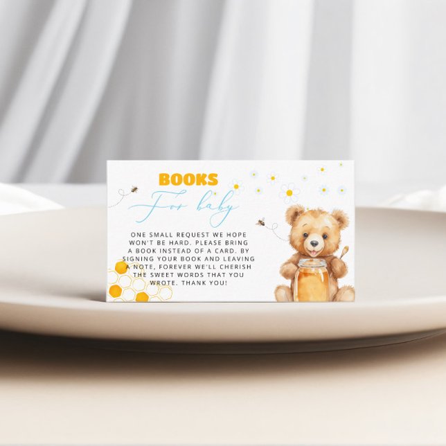Tarjeta De Recepción Libros De Oso De Miel Para Baby Girl Baby Shower (Subido por el creador)
