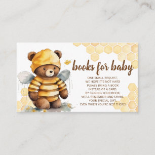 Tarjeta De Recepción Libros de oso de peluche de miel marrón para bebé