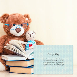 Tarjeta De Recepción Libros De Oso De Teddy Blanco Para Juego De Baby S