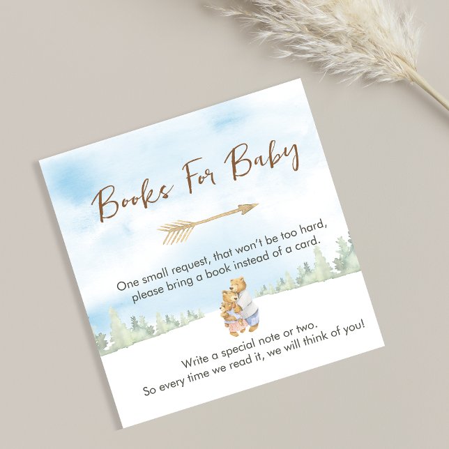 Tarjeta De Recepción Libros de oso dulce beige para bebé (Subido por el creador)