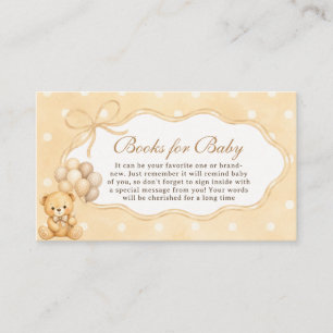 Tarjeta De Recepción Libros de oso neutro Barely Wait para baby shower
