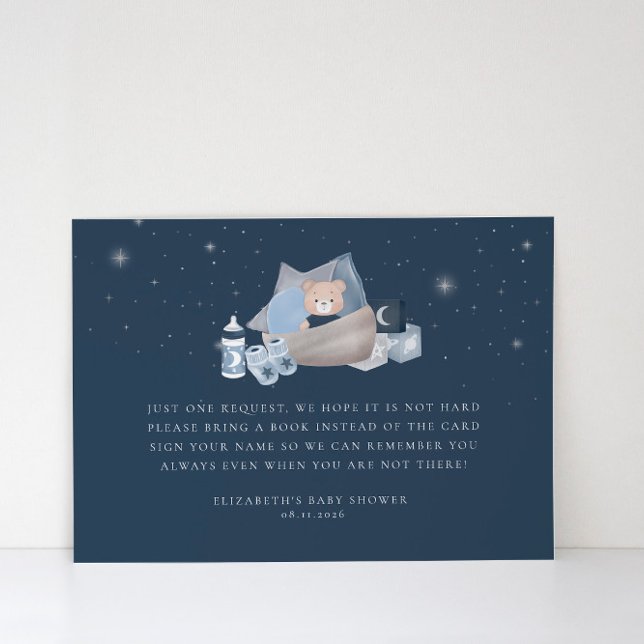 Tarjeta De Recepción Libros de oso para bebés celestes para boletos par (Subido por el creador)
