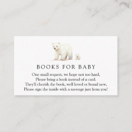 Tarjeta De Recepción Libros de Oso Polar de Invierno para Pedir Bebé