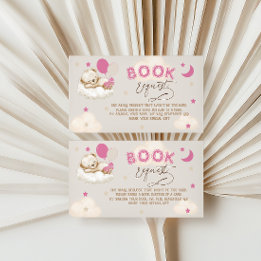 Tarjeta De Recepción Libros De Oso Rosa Para Bebés Baby Shower