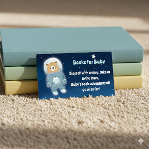 Tarjeta De Recepción Libros de osos espaciales de astronauta para bebés