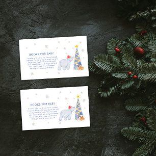 Tarjeta De Recepción Libros de osos polares de Santa de invierno para r