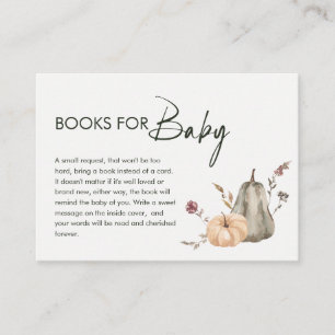 Tarjeta De Recepción Libros de Otoño Calabaza para Bebé