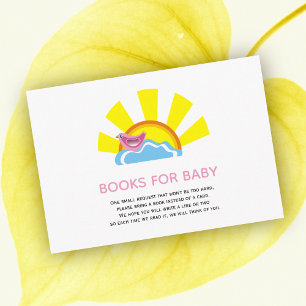 Tarjeta De Recepción Libros de pájaros y solares para Baby Shower