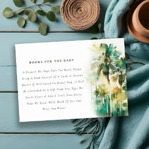 Tarjeta De Recepción Libros De Palmeras Tropicales Oscuras Para Baby Sh