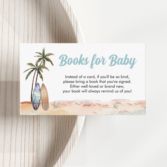 Tarjeta De Recepción Libros De Paneles De Surf De Playa Para Baby Showe (Subido por el creador)
